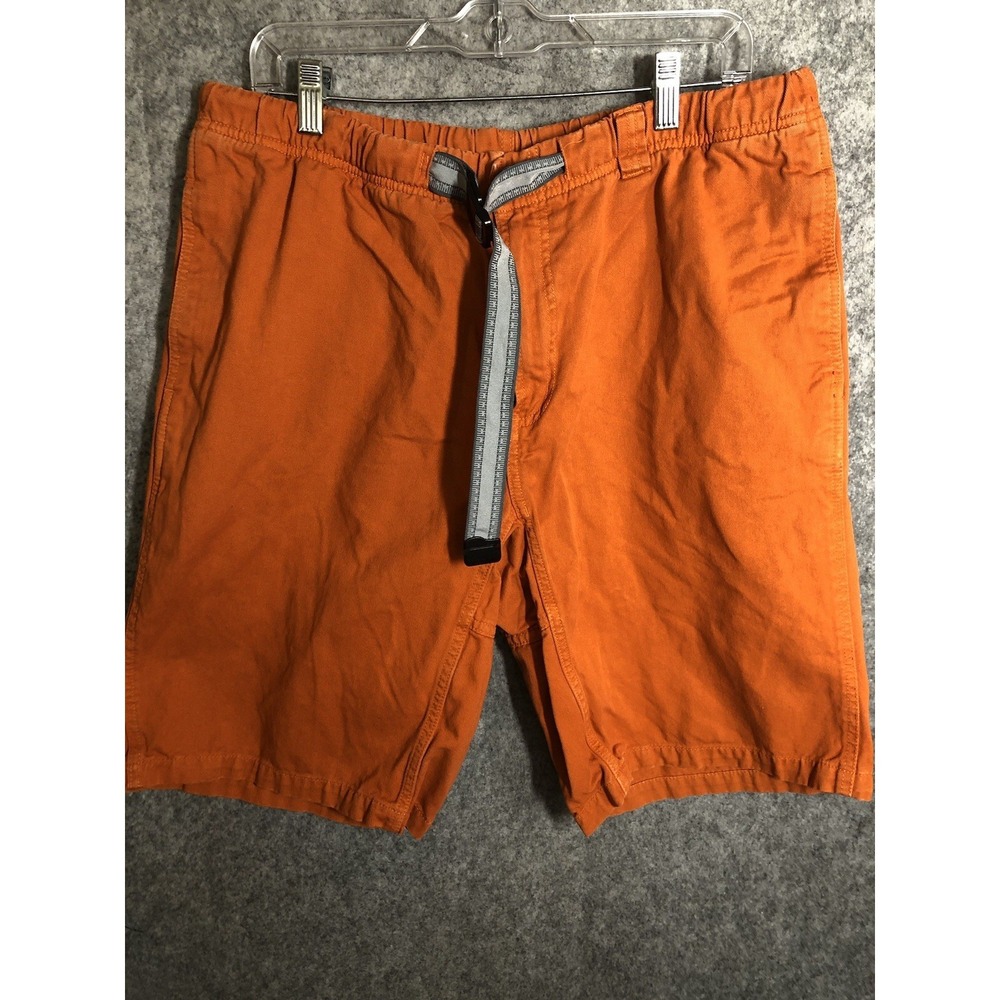 Gramicci G-Shorts Men's XL Orange Belted Climbing Cotton USA Hike Camp Fish